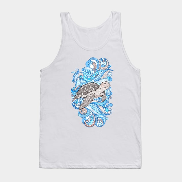 Turtle... just keeps swimming Tank Top by paviash